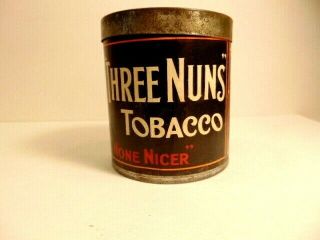 Vintage Full Can Of Three Nuns Tobacco - Inside Seal Unbroken