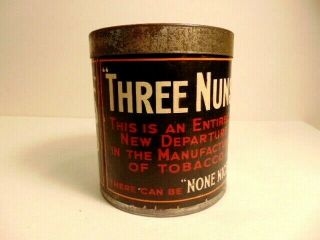 Vintage full can of Three Nuns Tobacco - inside seal unbroken 9