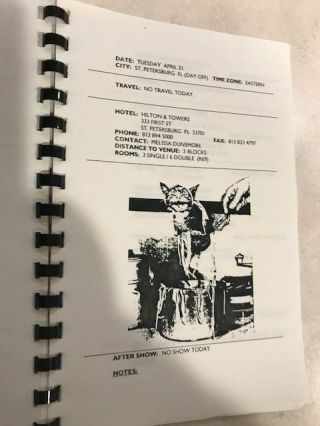 Pearl Jam tour book itinerary 1992 Rare Eddie Vedder Mike McCready not signed 3