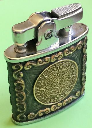 Vintage Ronson Windsor Cuba Crest Copper Aztec Cigarette Lighter Cuban 1960s