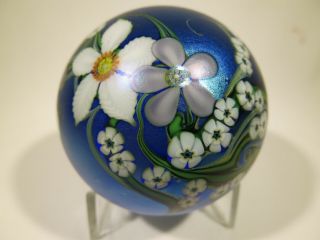 Vintage Orient And Flume 1980 Art Glass Paperweight