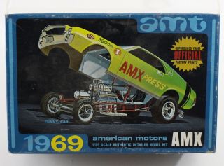 1969 American Motors Funny Car Amx Amt 1:25 Y922 200 Model Kit