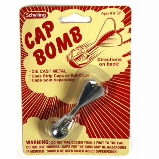 Die Cast Metal Cap Bomb Grenade Rocket For Vintage Toy Gun Kids Outdoor Play