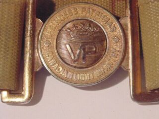Ppcli Web Belt And Buckle,  Princess Patricias,  Canadian Army Post 1953.