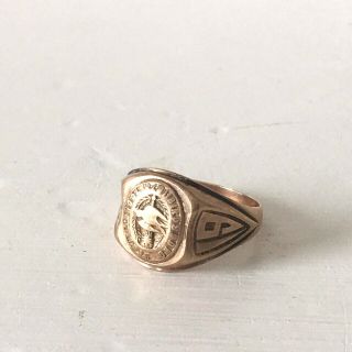 Vintage 10k Yellow Gold 1939 Class Ring 2