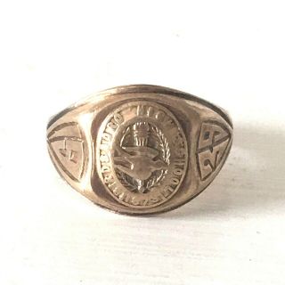 Vintage 10k Yellow Gold 1939 Class Ring 3