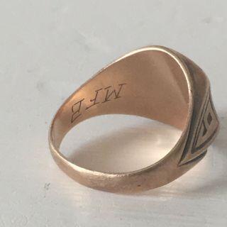 Vintage 10k Yellow Gold 1939 Class Ring 5