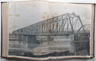 American Bridges By L.  A.  Comolli,  2 Illustrated Volumes 1879 Rare Railroad