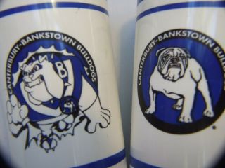 Vintage Canterbury Bankstown Bulldogs Hard Plastic Cups Sport Memorabilia