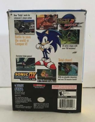 Sonic Adventure 2 Pack Complete CIB Nintendo GameCube Rare 1 1 Opened 2