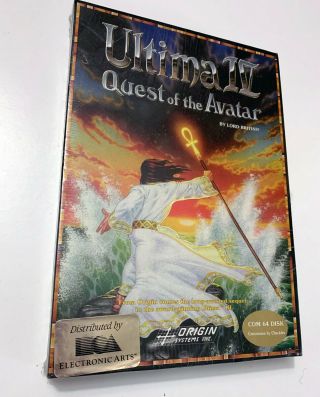 & Ultima Iv Quest Of The Avatar - Commodore 64 - Cloth Map/ankh Rare