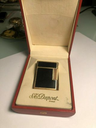 Vintage S.  T.  Dupont Small Lighter Laque De Chine/rose Gold Trim - Box Need Refill