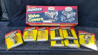 Nos Vintage Bbc Big Block Chevy Gold Moroso Valve Covers Package Look