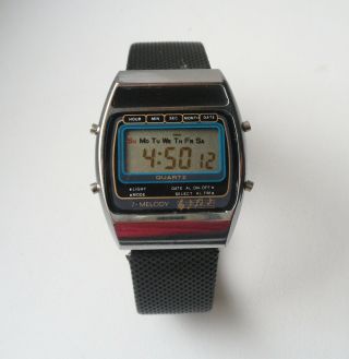 Stempo Chronograph Watch 7 Melodies Vintage Digital Watch 1980s 2