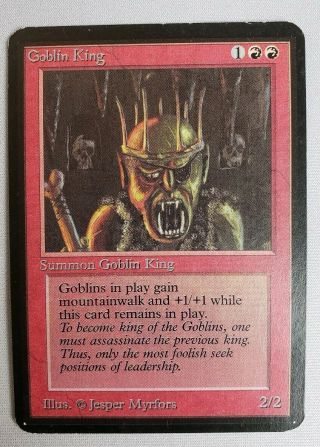 Vintage Magic | Mtg Alpha Goblin King,