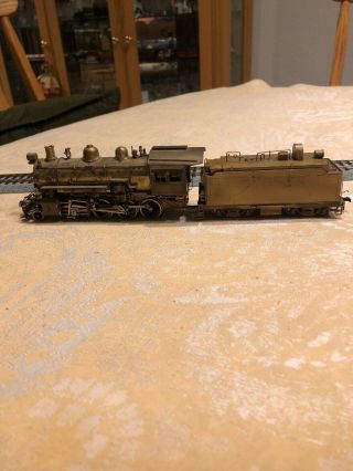 Vintage Ho Scale Brass 2 - 8 - 0 Locomotive And Tender