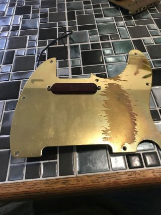 Vintage Solid Brass Telecaster Bridge,  saddles,  brass Pick GUARD SEYMORE Duncans 7