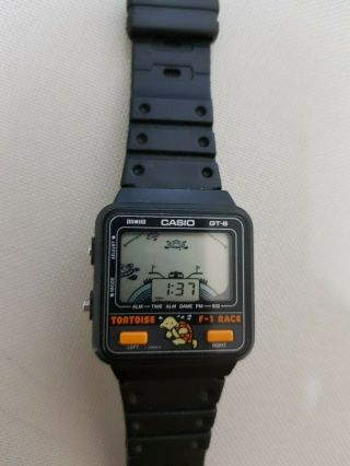 RARE Vintage CASIO GT - 6 Game Watch Tortoise F - 1 Race Wrist Clock Gear 11