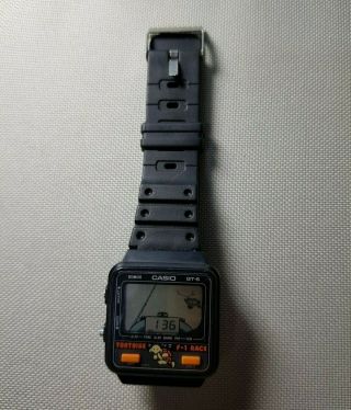 Rare Vintage Casio Gt - 6 Game Watch Tortoise F - 1 Race Wrist Clock Gear