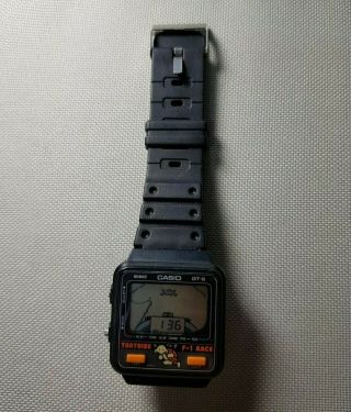 RARE Vintage CASIO GT - 6 Game Watch Tortoise F - 1 Race Wrist Clock Gear 2