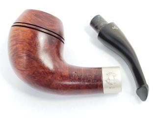 Vintage Peterson Sherlock Holmes (RARE SHAPE BRANDY BULLDOG) Silver Pipe 7