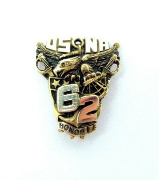 Vintage 14k Gold Usna United States Naval Academy Honor 1962 Class Eagle Pin