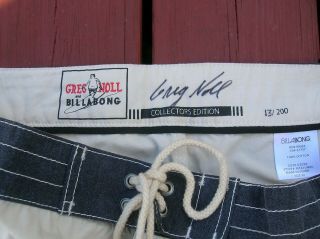 rare Greg Noll billabong surfboard 1960s jail house shorts Signed surfer surf L 6