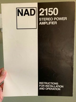 NAD 2150 Stereo Power Amplifier,  vintage circa 1983. 3