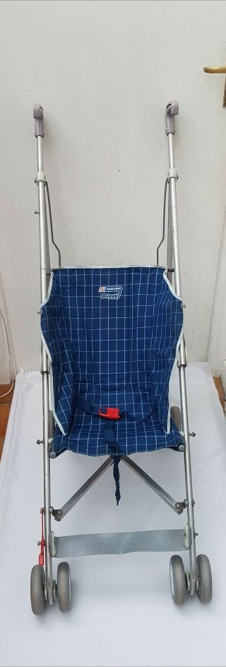 Vintage 1980s Blue Maclaren Pushchair Buggy (or Special Needs,  Disability Etc)