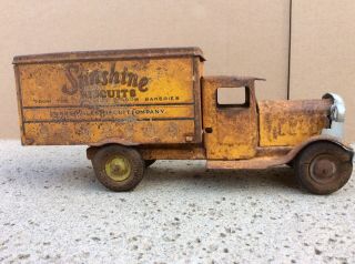 Vtg 1930’s Pressed Steel Metalcraft Sunshine Biscuits Truck,  Restore
