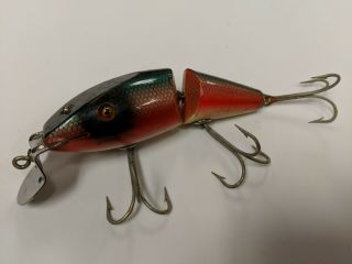 Vintage Creek Chub Jointed Pikie Wiggler Fishing Lure R/w Antique Tackle
