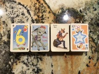 Vintage Old Maid Hearts Animal Rummy Crazy 8’s Card Game Box Whitman Publishing