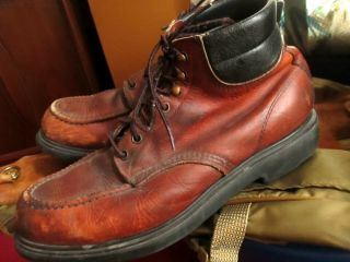 Vtg Red Wing Usa Mens 12d 12 D Leather Laced Work Hiking Outdoors Ankle Boots