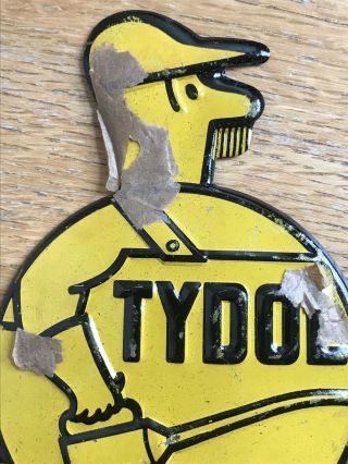 Vintage 1940s Tydol License Plate Topper Old Stock 5