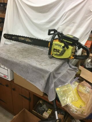 Vintage Pioneer P - 52cb Chain Saw With 36 " Bar & Chain