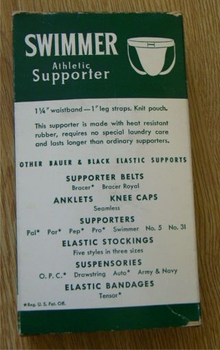 1950s Bauer & Black Athletic Supporter vintage swimmer jock strap 4