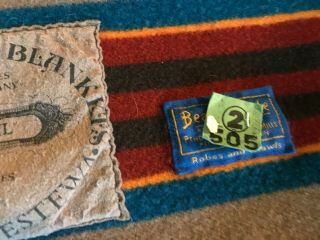 Vtg Pendleton Beaver State Wool Navajo Blanket SANTA FE TRAIL RETIRED 60 X 75 7