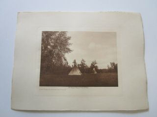 Antique Vintage Edward Curtis Photograph Nez Perce American Indian Photogravure