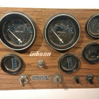 Gibson Houseboat Instrument Panel Gauge Cluster Ignition Keys Vintage Bezel 70s ' 3