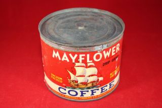 (B6) Vintage Mayflower Coffee Tin 3