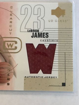 2003 - 04 Lebron James UD Glass Clear Cut Winners Rookie 337/350 Rare  4