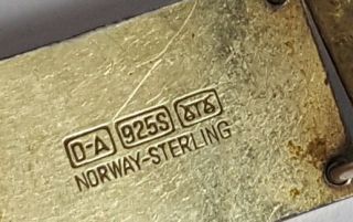 Norwegian David Andersen Gilded Silver 925s Enamel Bracelet Bear Moose Ship 6