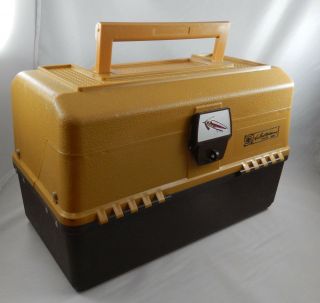 Vintage Ted Williams Brand No.  34435 Spill Proof Latch Tackle Box Made In Usa