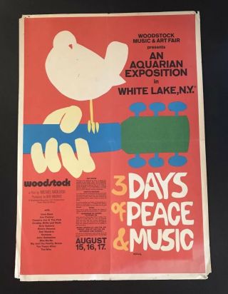 Woodstock Vintage 1969 Poster Newspaper Arnold Skolnick