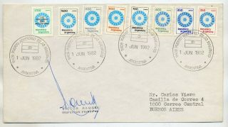 Falkland Is 1982 Fine Conflict Cover To Buenos Aires With Extremely Rare Cancel