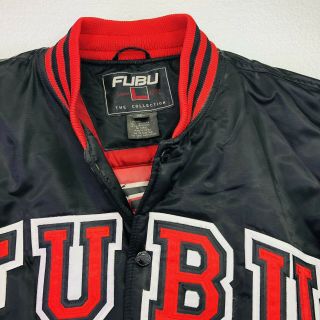 Fubu Vintage Mens Jacket 90’s Os Champs Size Xxl Snap Buttons Quilted Lining