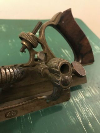 Vintage STANLEY No 45 Combination Plane,  with 19 Cutters 5