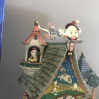 ULTRA RARE Enesco THE ENCHANTED CLOCKTOWER Action/Lites Music Box VIDEO 2