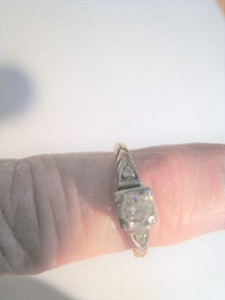 Art Deco Diamond Ring (14 Kt - 18 Kt Size 3 3/4 - 4)
