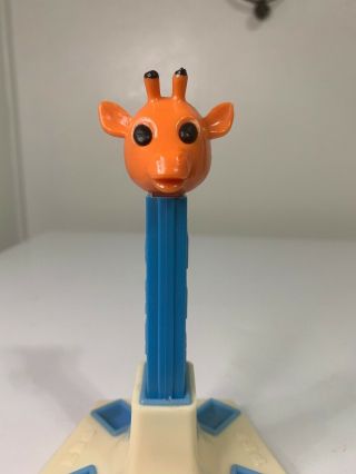 Vintage Giraffe Pez Dispenser No Feet Blue Stem